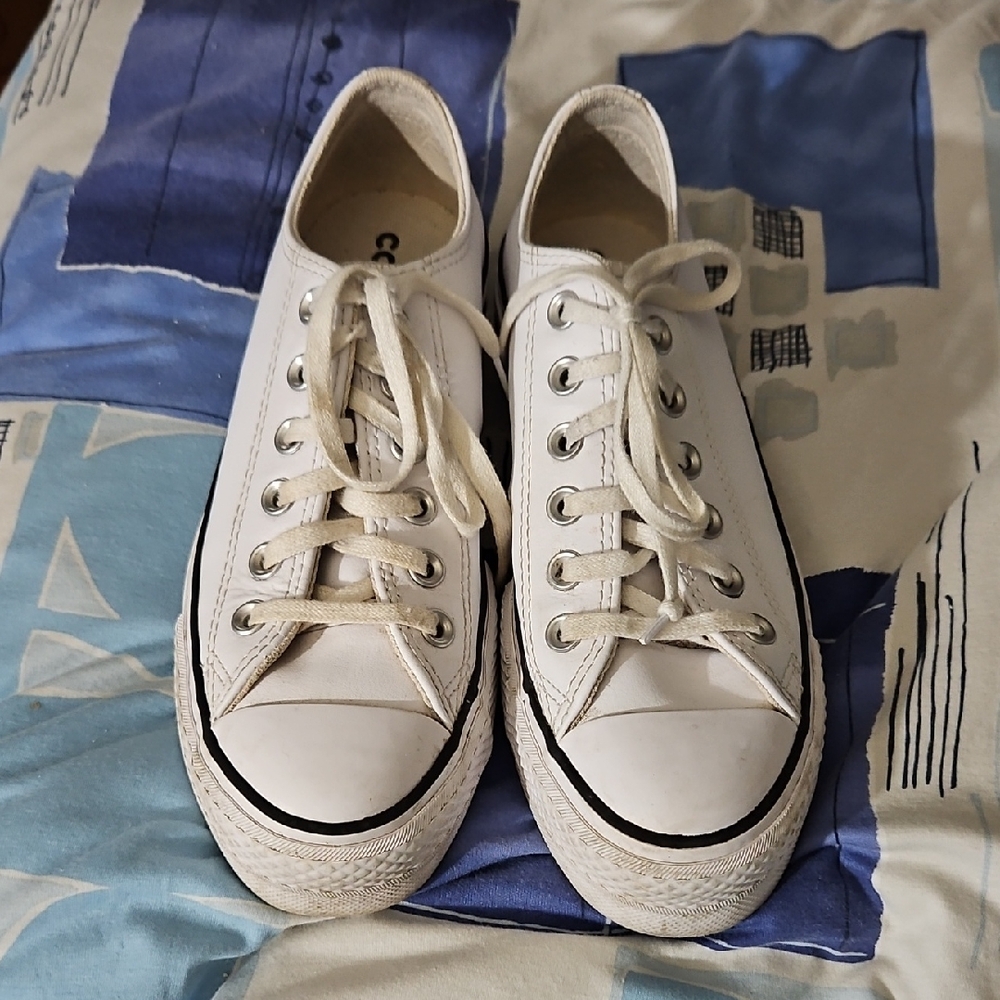 Converse White Canvas Sneakers